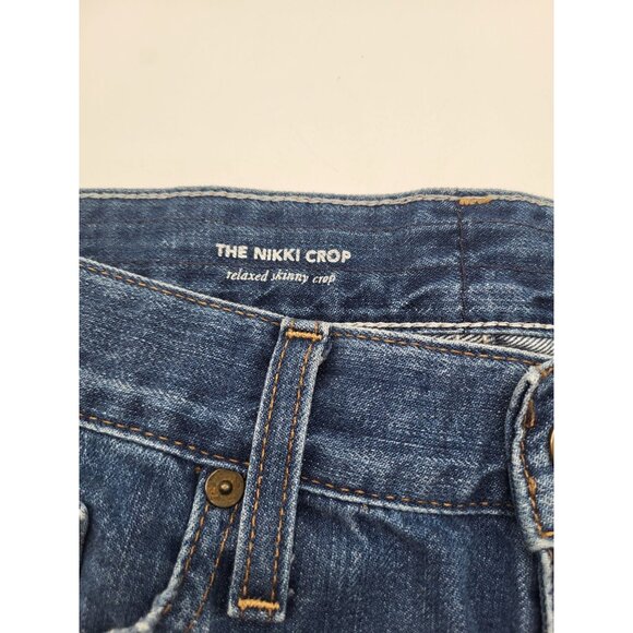 AG Adriano Goldschmied Nikki Crop Relaxed Skinny Women's SZ 29R Distressed Cutof - Picture 6 of 7